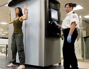 TSA scanning machine.